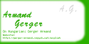 armand gerger business card